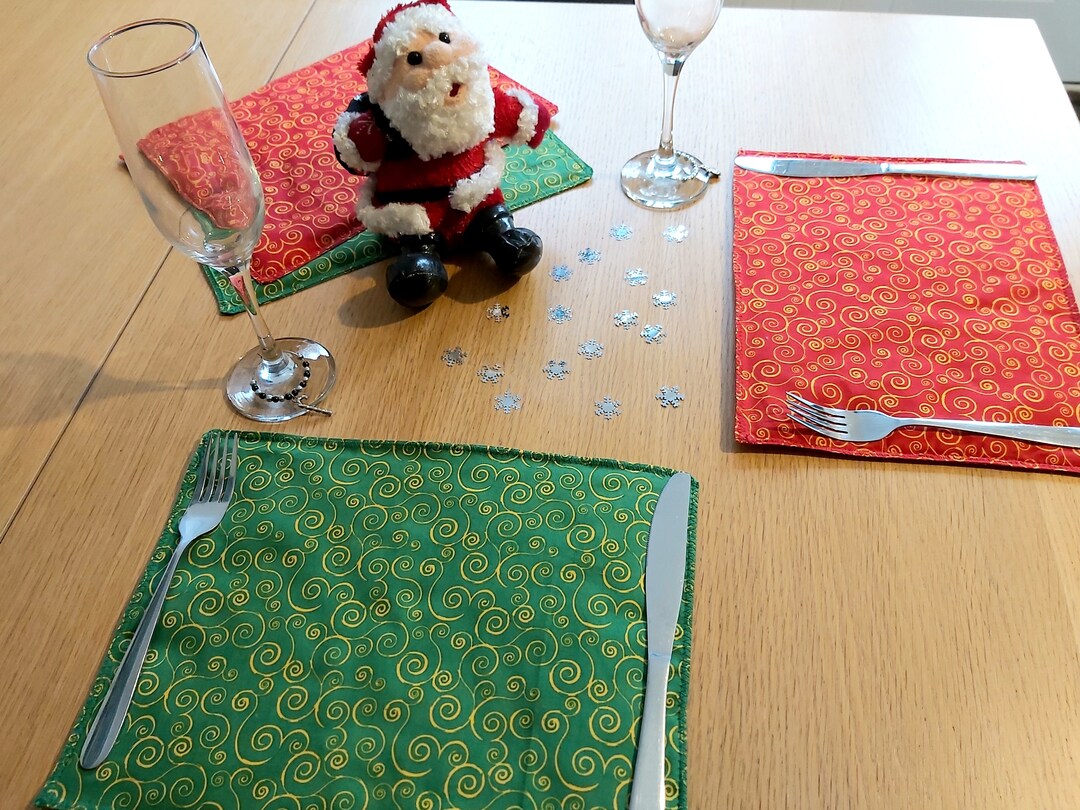 Place Mats Quilted Place Mats Christmas Table Mats Table Etsy