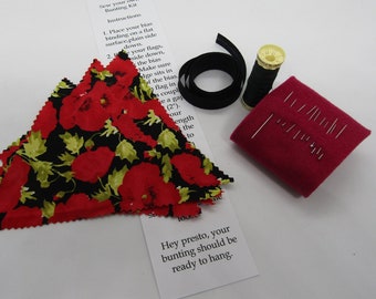 Make/Sew your own Bunting kit- DIY craft project pack - Birthday party activity - Hen party - Letterbox gift idea