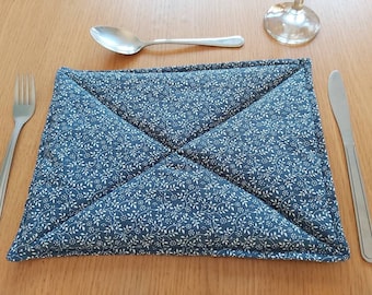Place mats, Quilted place mats, Table mats, Table linen, Gift, Housewarming, Floral - see fabric options