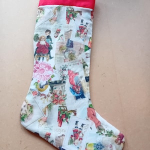 Vintage,  Christmas Stocking, Personalised Christmas Stocking, Children&#39;s Christmas Stocking, Family Stocking