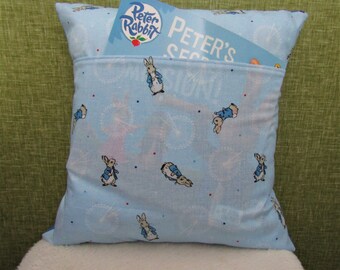 Peter Rabbit, Book cushion, Boy & Girl book cushion/ Bedroom decor/ Nursery Decor/ Baby gift/ Birthday gift idea, neutral