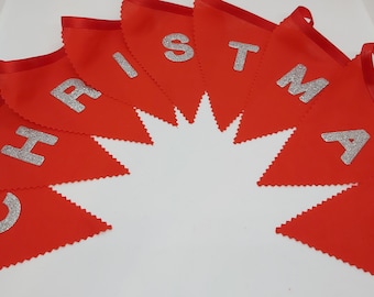 Merry Christmas banner, Christmas bunting, Christmas decorations