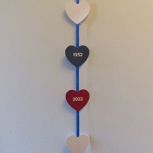 Platinum Jubilee decoration, red white blue decoration, jubilee window decoration, royal jubilee keepsake
