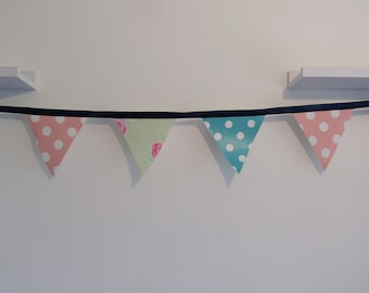 Garden bunting, Outdoor Bunting, Garden Party, Oilcloth Bunting, Garden decoration, Waterproof bunting. Wedding bunting