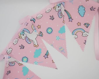 Unicorn bunting, Nursery, unicorn, blush pink, baby girl bunting