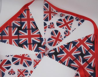 Coronation bunting, Bunting, Union jack, red white & blue, patriotic bunting, Street party, Outdoor bunting