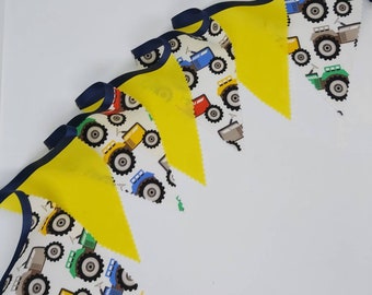 Tractor bunting, Tractors, Boys bunting, fabric bunting, Boys Nursery bunting, Farmyard