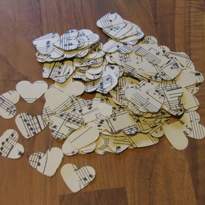 Muziek bruiloft confetti, papieren confetti, tafeldecoratie, gerecycled, milieuvriendelijk