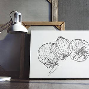 Wall Decor - Onion Drawing - Instant Art Download!