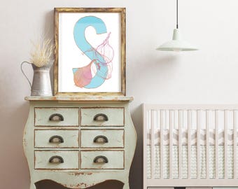 S is For Shallot - Instant download wall decor