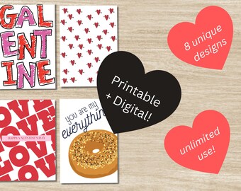 Funny Galentines Day Cards | Cheeky Valentine Printables | Set of 8 | Instant Download PDF