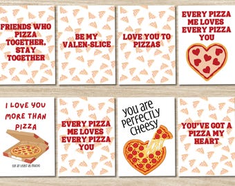 Pizza Valentine Card Set – Fun and Punny Cards