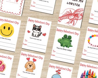 Kids Valentine's Day Cards | Funny Puns, Classroom Exchange (Digital Download)