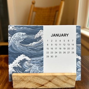 Calendrier de bureau 2025 - océan, nautique