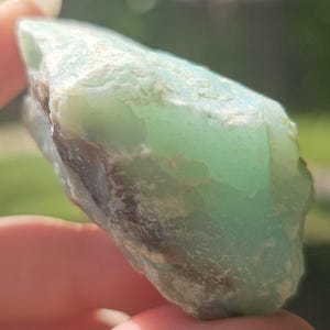 Raw Blue Opal from Peru, Rare Chunk of Translucent High Grade Lapidary Rough &lt;100