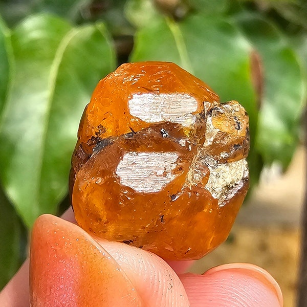 10g Spessartine, Cute Lolindo Tanzania, Bright Orange Garnet, Rough Spessartite, January Birthstone, Rare Etched Garnet, Collector Crystal