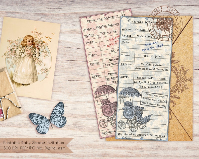Library Card Invitation Baby Shower Invitation Baby Shower Etsy Library Card Invitation Baby Shower Invitation Baby Shower Etsy