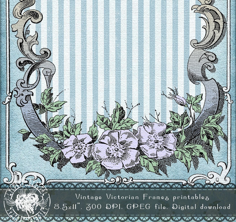 Digital Collage Sheet 4x6 Printable Paper Victorian Frame Collage Printable Collage Sheet 4x6 Digital Paper Scrapbook Paper