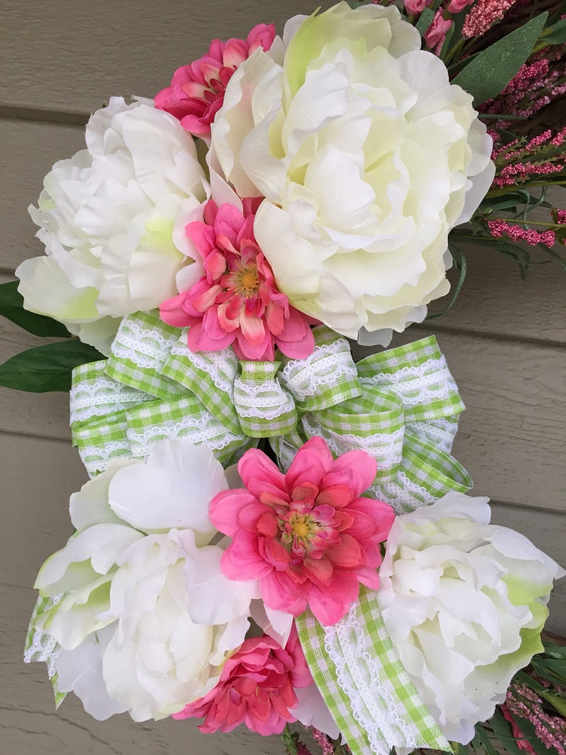 Spring Wreath for Front Door Summer Wreath Housewarming Gift Spring Decor Easter Decor Mothers Day Gift Easter Wreath Floral Wreath image 6