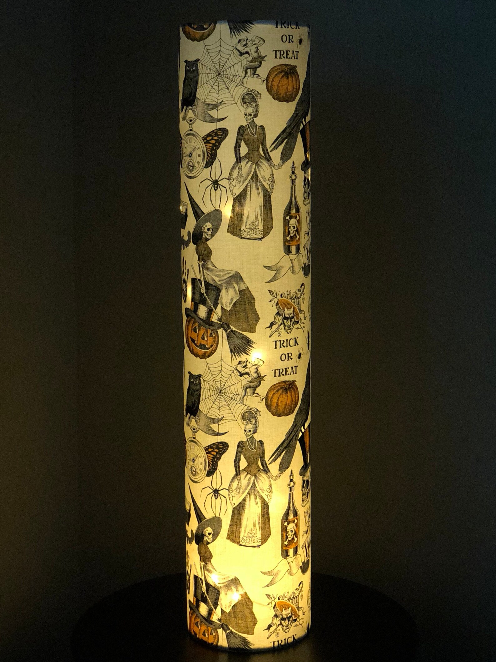 Halloween Fireplace Decor Set of Two Halloween Luminary Etsy