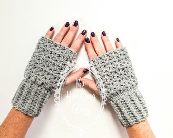 Fingerless Mittens Pattern, Crochet Pattern, Mitten Pattern, Hand warmers, Easy crochet pattern, pattern for beginners