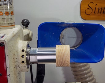 Aluminum Glue Hub with Threads for Turning Wood Blanks on a Wood Lathe, use with or without hardwood waste block