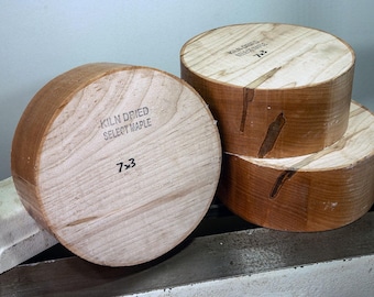 Kiln Dried Wood Bowl or Project Turning Blank - Round - 7&quot; x 7&quot;x 3&quot;