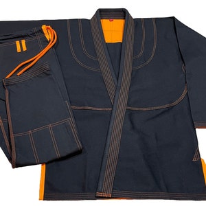 Bjj Gi Jiu Jitsu Orange Stitching Kimonos Gi 100% Cotton Perl Weave 450GSM Valentine Day Gift