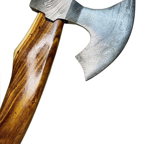 Damascus Axe Handmade Steel Axe Hunting Camping Crafts Perfect Christmas Gift shops For Him Her 2023