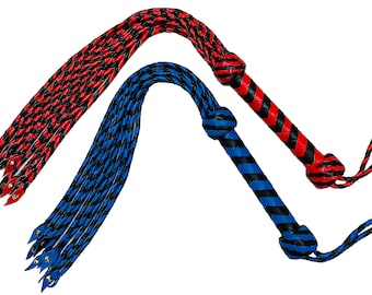 Braided Cowhide Leather Flogger – Cat O' Nine Tails with Steel Studs