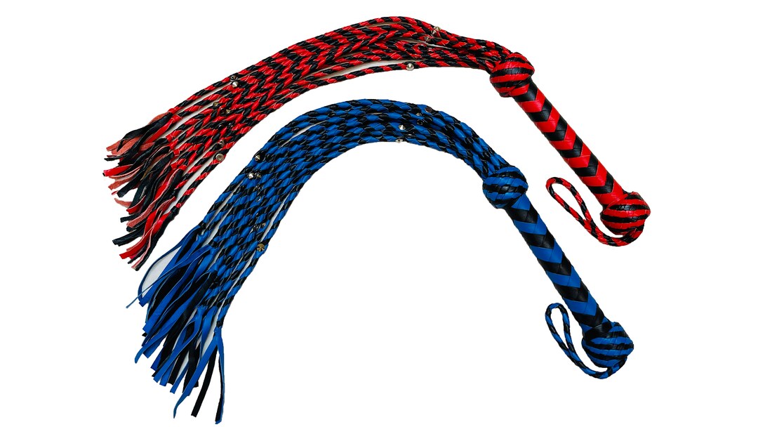 Flogger Leder Cat-O-Nine Tails Flogger Aus Echtem Rindsleder - 9 Robuste Knoten Für Fetish & BDSM Lederpeitsche 9 Schwänze