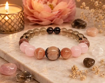 Grief Healing Crystals Bracelet, Condolence Gift