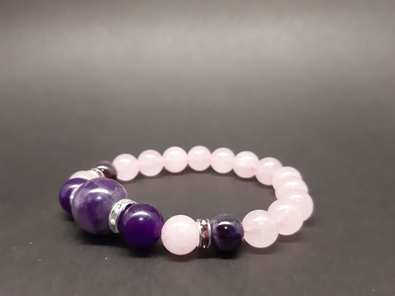 Womens Bracelet Chunky Bracelet Attract Love Bracelet Womens Gift for Her Calming Bracelet Emotional Support Healing Crystals Wife Gift