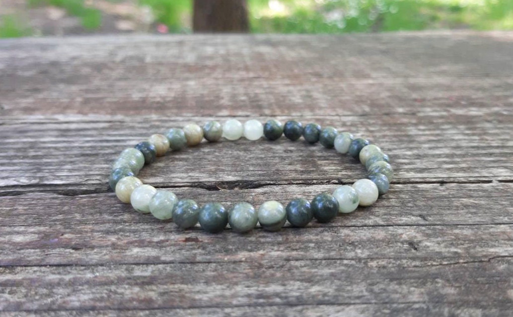 アクチノライト高品質6mm宝石ブレスレット、誕生日プレゼント - Etsy 日本