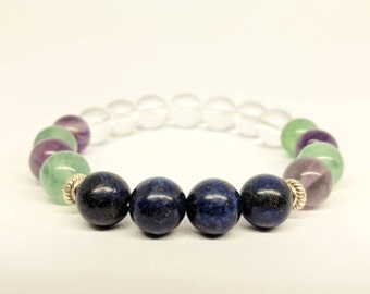 Beruhigendes Armband Heilkristall Armband Focous Konzentration ADHS Hyperaktivität Mental Health Study Support Calm Mind Bracelet Wisdom