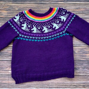 Last Unicorn Sweater PDF Pattern Digital Download DK-fun young at heart-knit pullover fall adults image 3