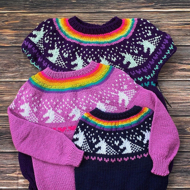 Crochet unicorn sweater deals
