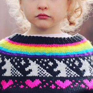 Bundle Last Unicorn Sweater PDF Pattern Digital Download DK-fun young at heart-knit pullover fall adults kids image 9