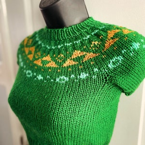 Hero of Time Sweater  -PDF- digital download -color work  - knitting- DK weight-adult sweater