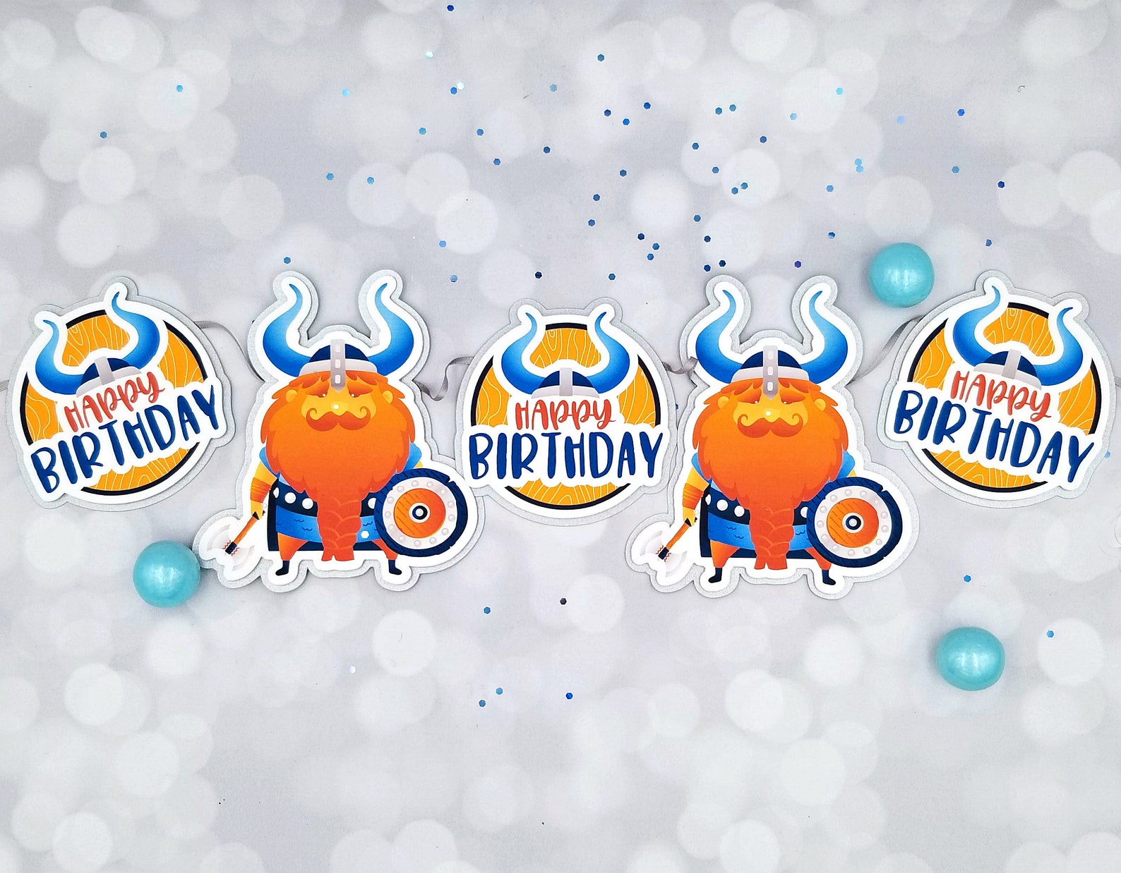 Happy Birthday Viking Banner Birthday Banner Viking - Etsy.de