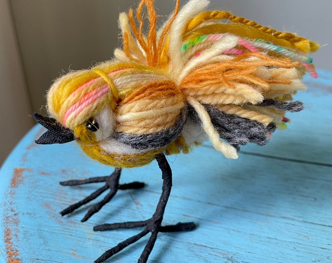Wool Bird Sculptures and Messenger Birds. by LittleWingOddBirds