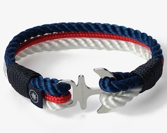 OCEANIC FUSION Nautical Rope Bracelet - Anchor Bracelet unisex gift for men women mothers day anniversary fathers day birthday jewellery