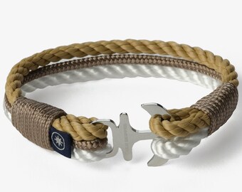 SEAFARER'S FUSION Nautical Rope Bracelet - Anchor Bracelet unisex gift men women mothers day anniversary fathers day birthday jewellery