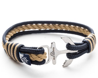 Anker Wickel Armband Schwarz Herren Damen Surfer Style Anchor Maritm-Charm YHN Anker Wickel Armband Schwarz Herren Damen Surfer Style Anchor Maritm-Charm YHN