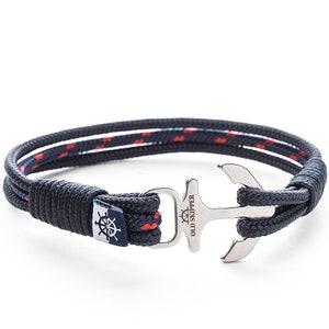 Anchor Nautical Rope Bracelet TYRONE navy couple matching gift friendship jewelry bangle wristband for him men Armbänder Kajdany bracciali