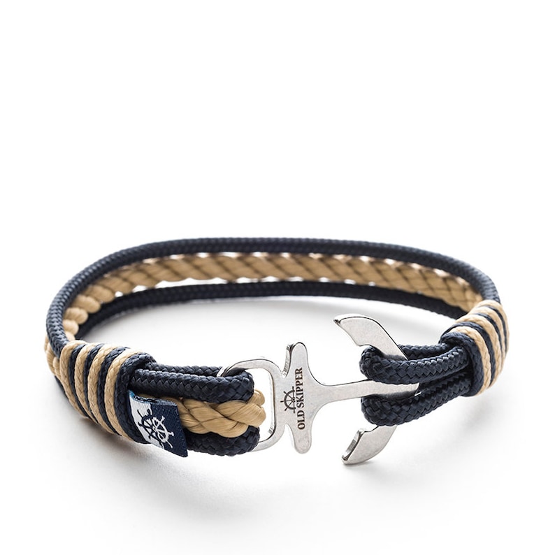 Anchor Shackle Nautical Rope Bracelet NAPA Navy Beige Couple Etsy