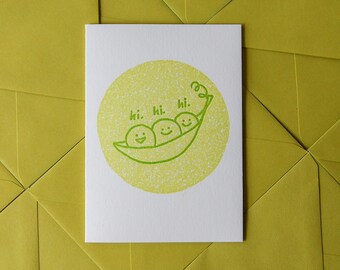 peas in a pod // letterpress printed greeting card