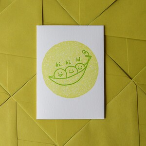 peas in a pod // letterpress printed greeting card