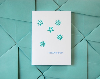 Thank You // letterpress printed greeting card