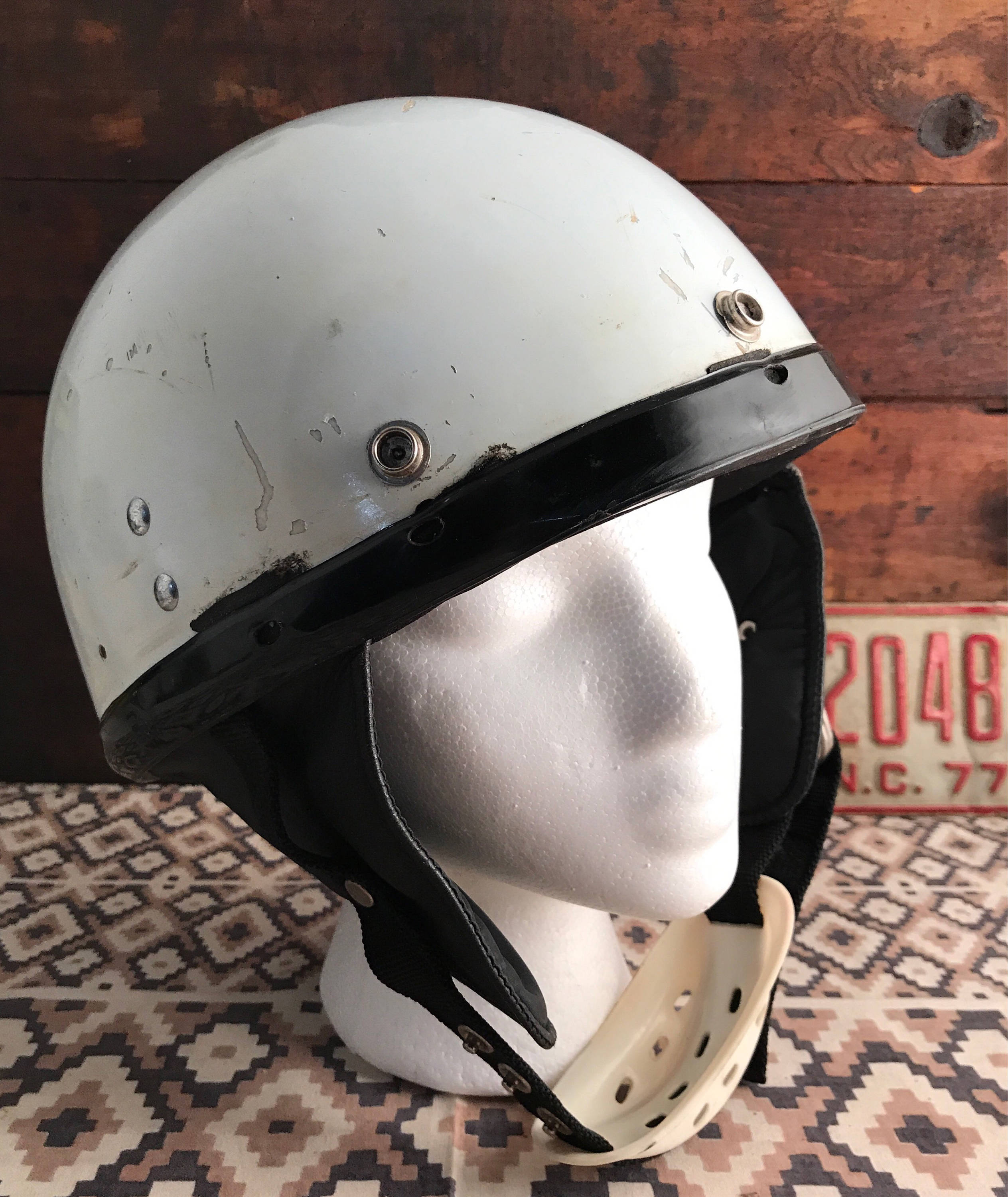 Awesome Vintage 1968 Snell Motorcycle Helmet size L with chin | Etsy